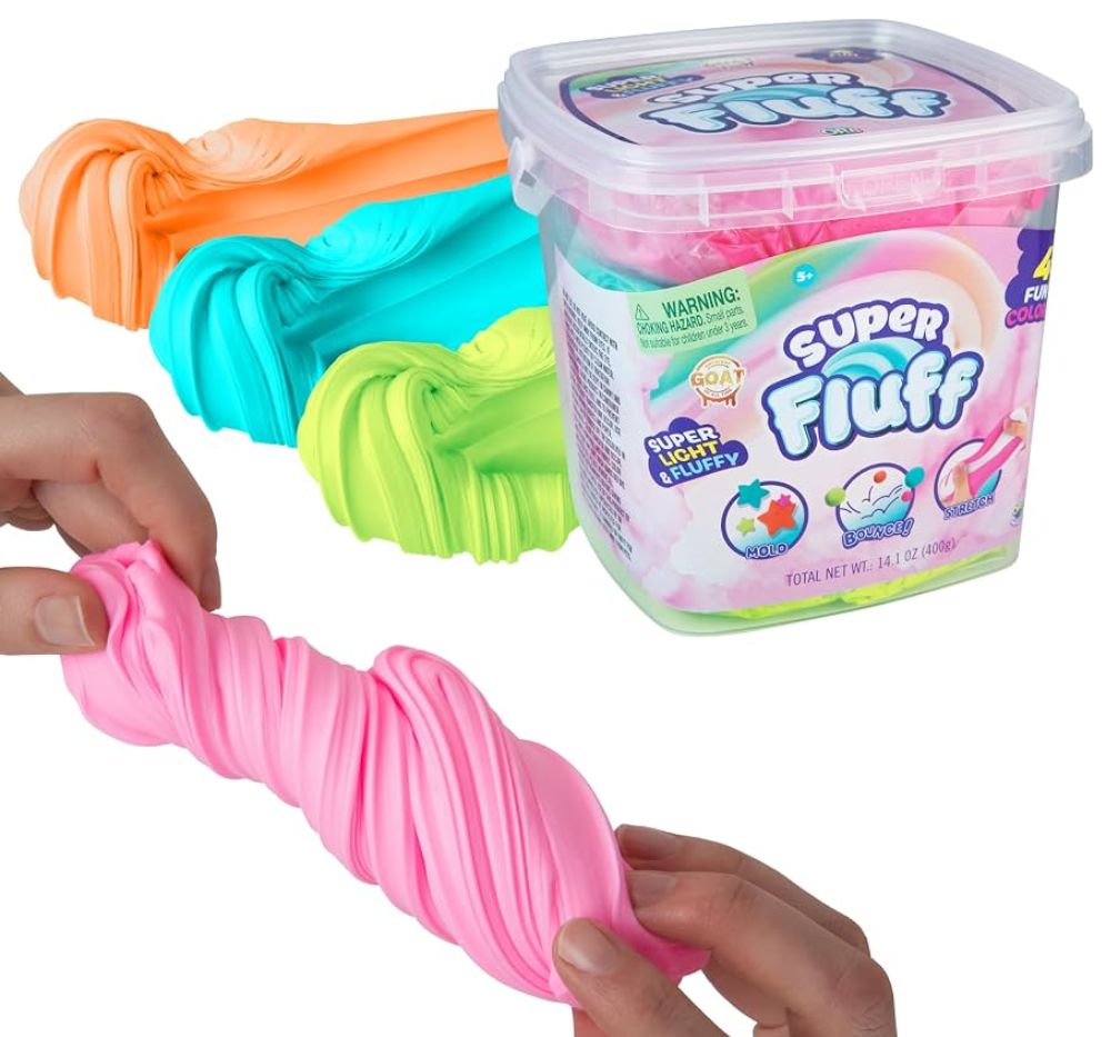 Super Fluff Pink-Green-Orange-Lime Green