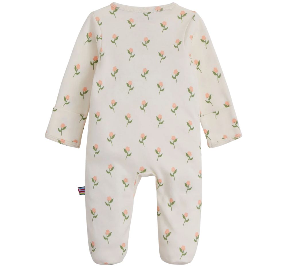 Floral Chicken Tender Org Cot Magnetic Footie