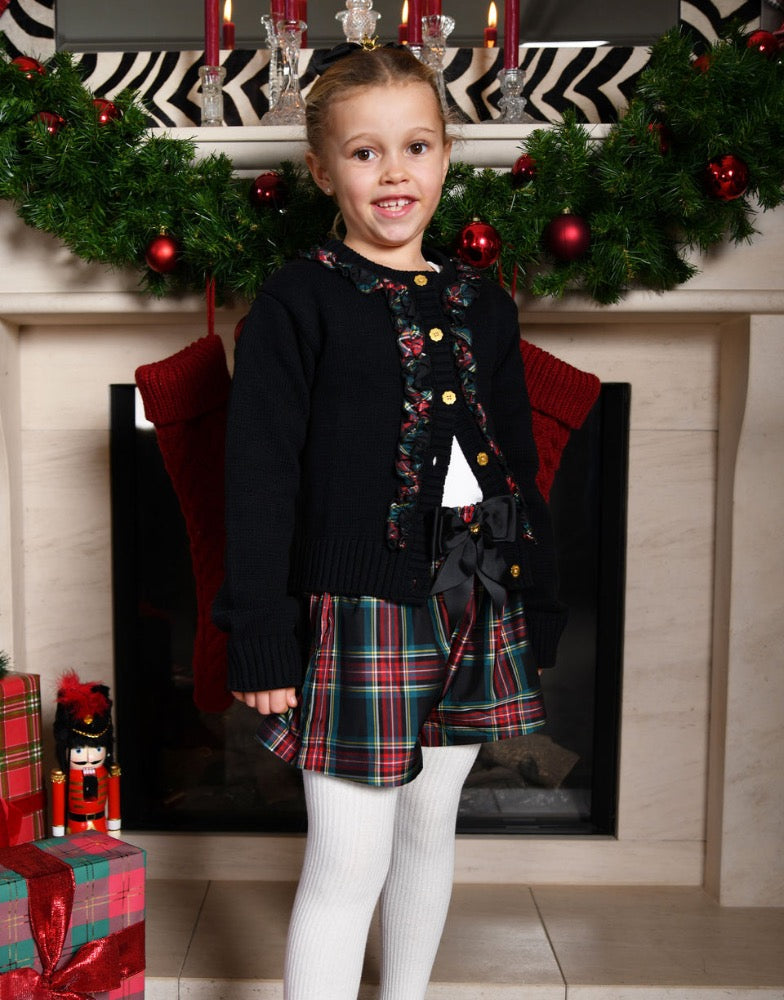 Rufflle Cardigan  &  Tutu Tartan