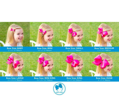 King GG Bow W/Scalloped Edge New Turquoise