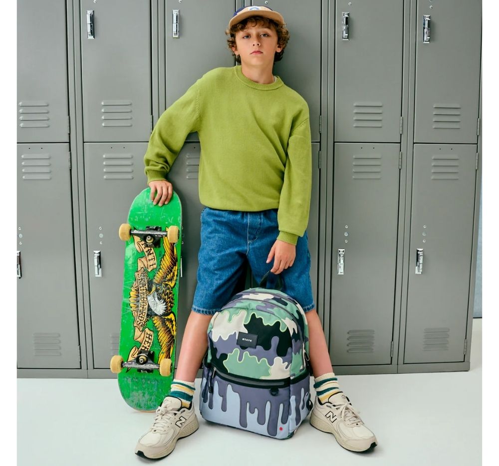 Kane Double Pocket Backpack Camo Drip