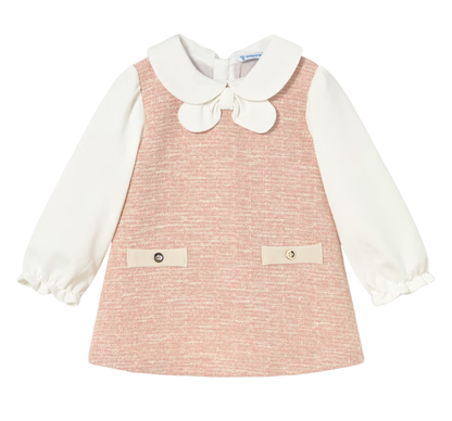 Vestido Combinado Con Punto Tweed Petisui