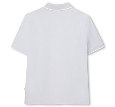 Polo Shirt With Tone-On-Tone Double Pale Blue