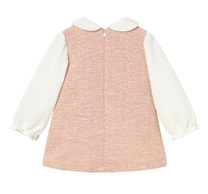 Vestido Combinado Con Punto Tweed Petisui