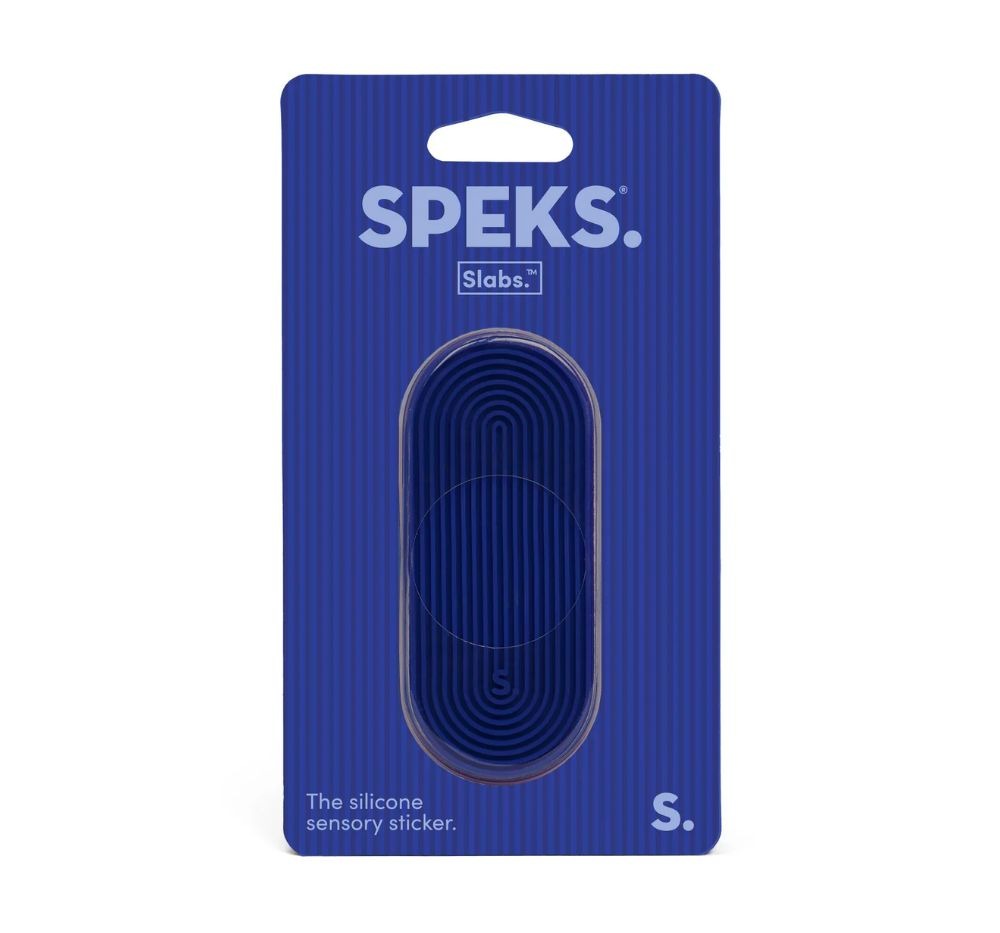 Slabs Silicone Sensory Sticker Groove Dark blue