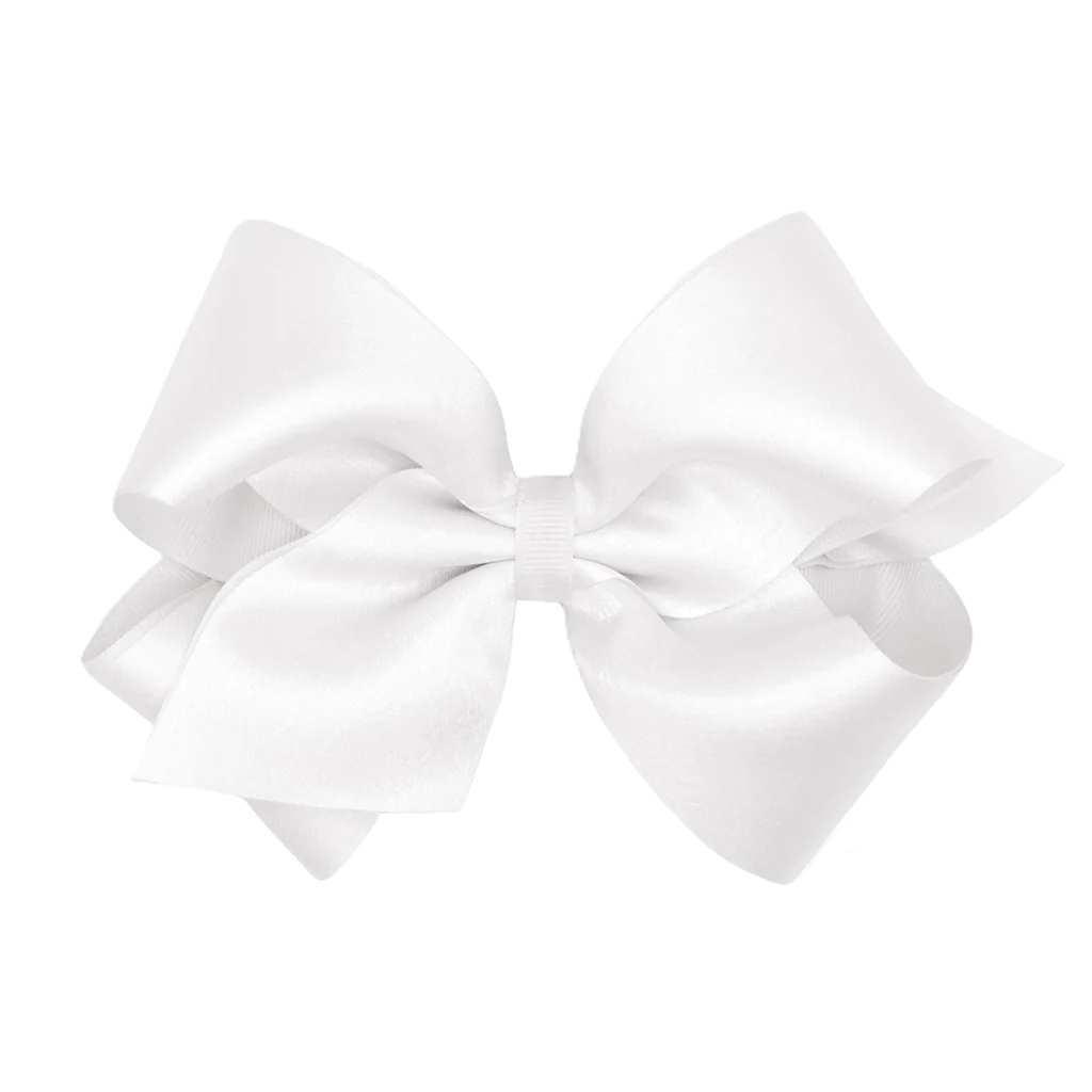 King Satin/Gg Overlay White Bow