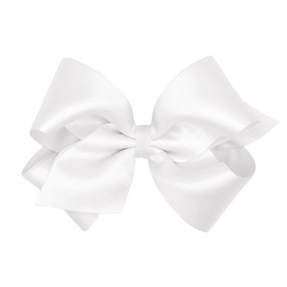 King Satin/Gg Overlay White Bow