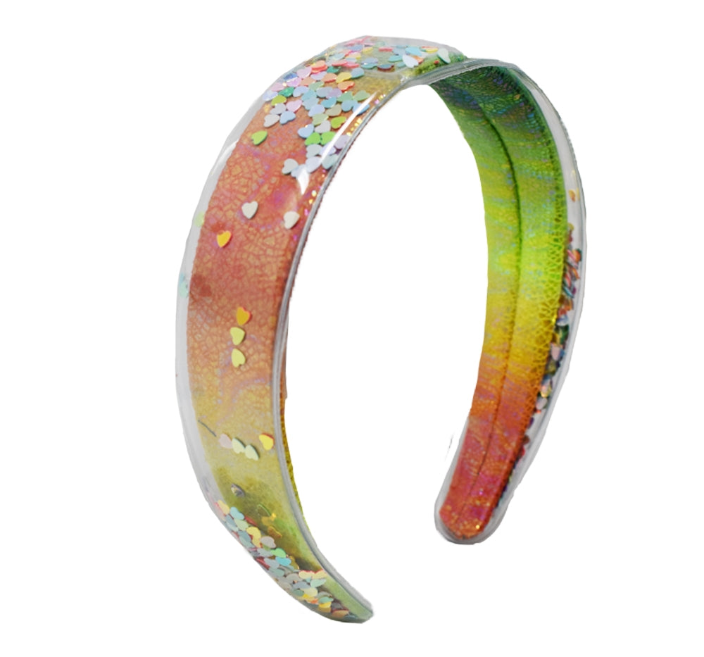 Confetti Heart Headbands Multi Tie Dye