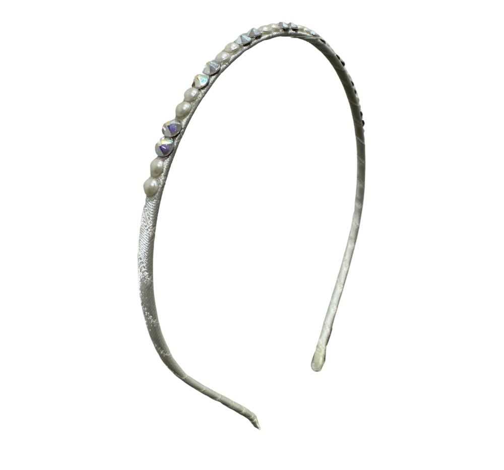 Crystallized Headband Ivory Pearl & Crystall
