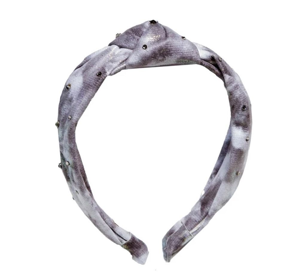 Diadema Iridiscente Tie Dye Gris -Bari Lynn