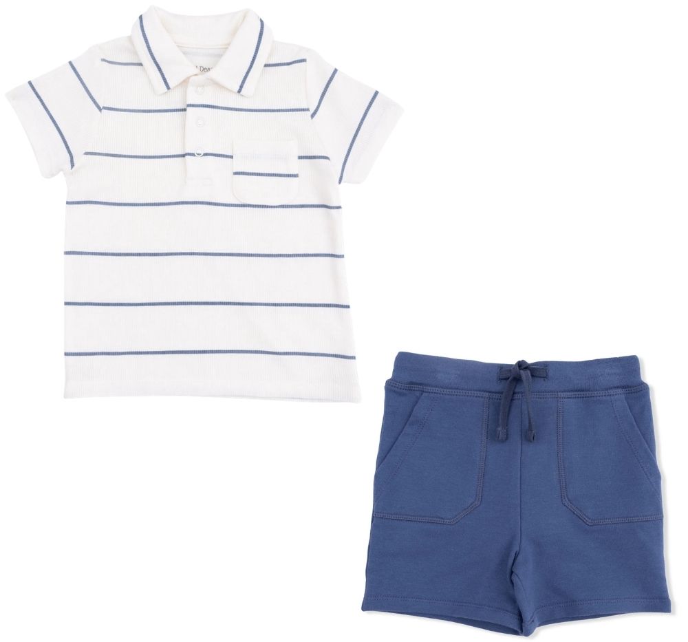 Vintage Stripe Polo with Casual Short