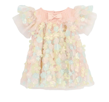 Marlowe 3D Multi Flower Tulle Baby Dress