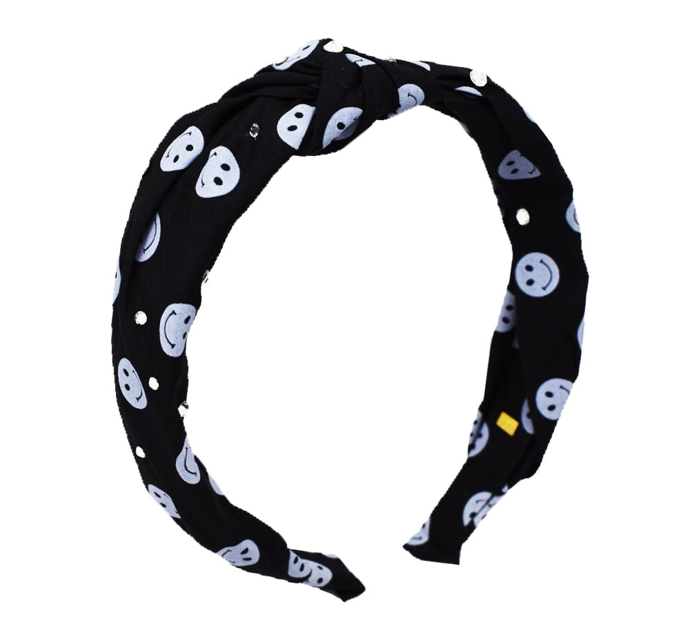 Crystallized Black Headband smile
