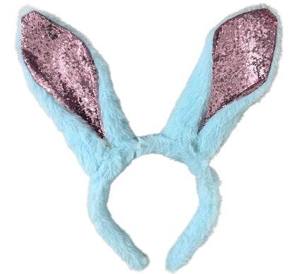 Diadema Orejas Conejo Azul