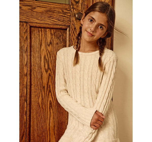 Fisherman Sweater Dress Cream