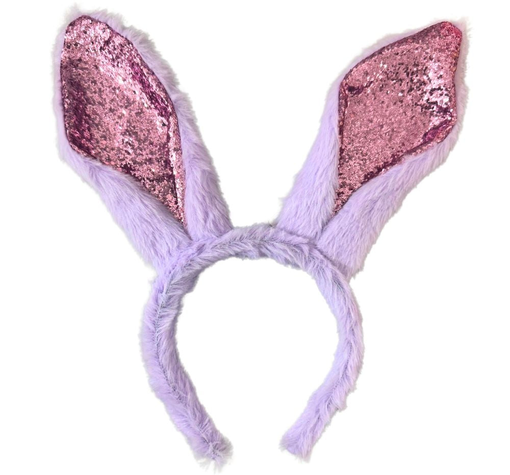 Diadema Orejas Conejo Lila