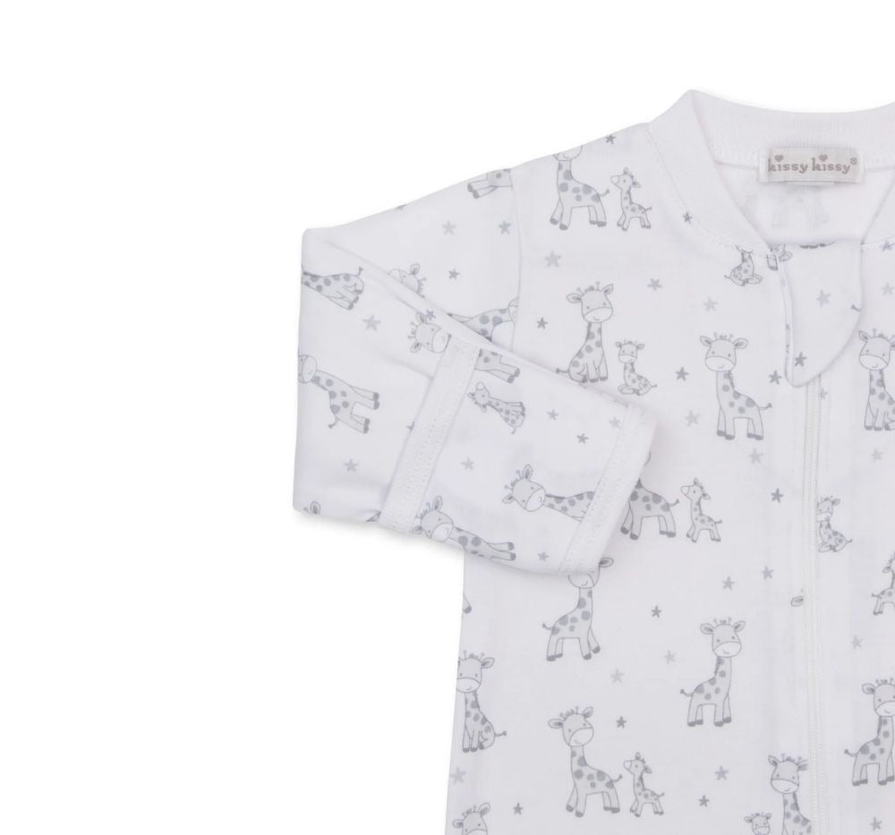 Footie W-Zip Just Giraffes Silver