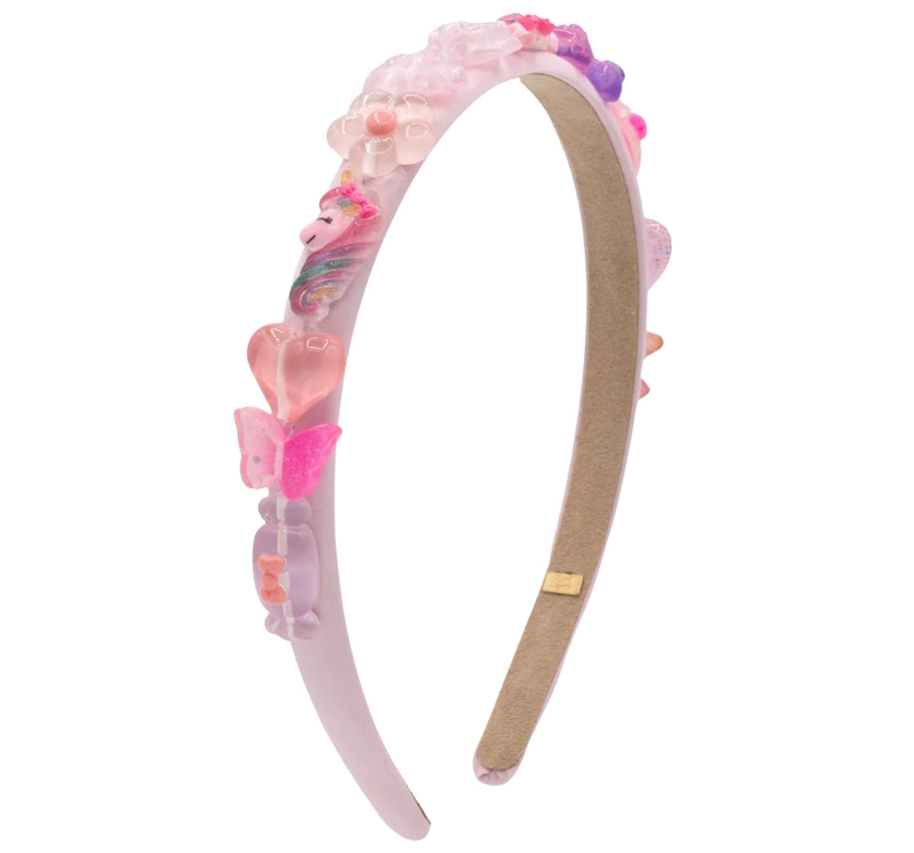 Stain Thin Charm Headband Pink