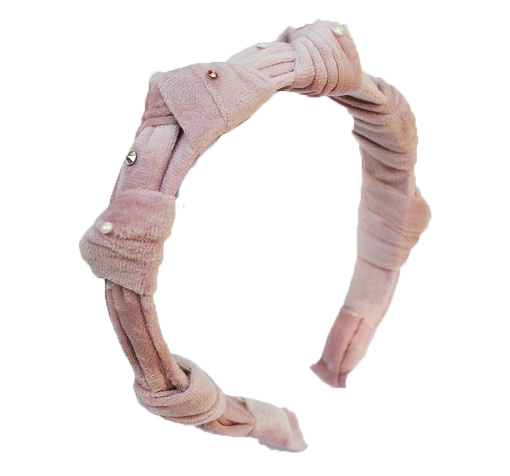 Velvet Headband LT. Pink