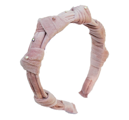 Velvet Headband LT. Pink