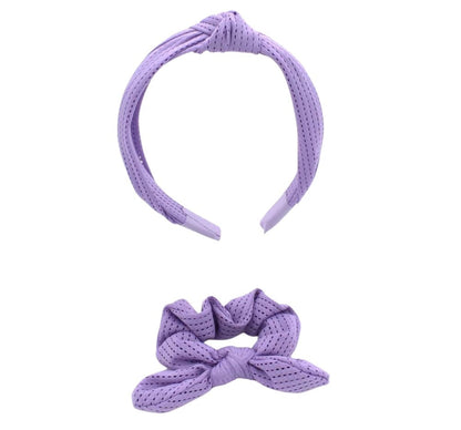 Headband & Scrunches Mesh Set Lilac