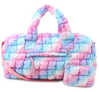 Duffle Bag Quilted Scrunch Icy Ombre