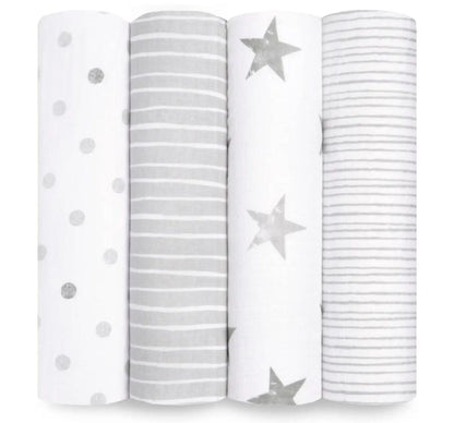 Classic Muslin Swaddles Blankets Dusty 4 Pack