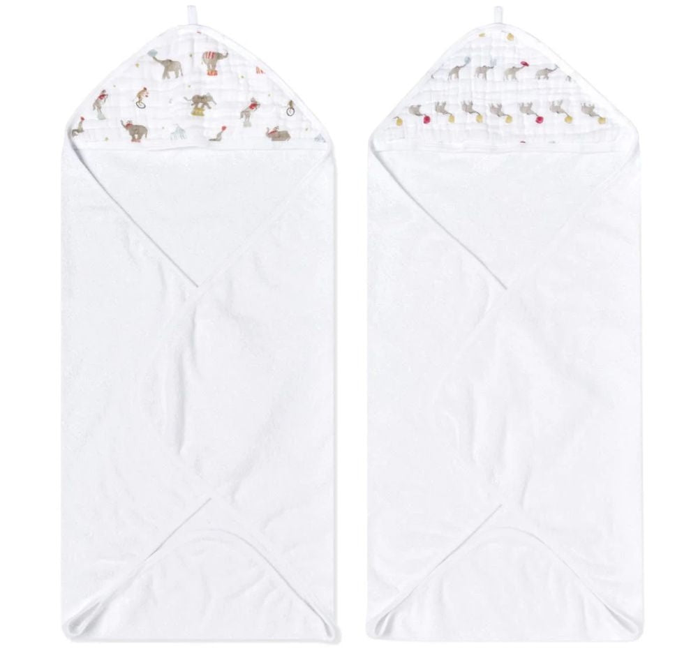 Elephant Circus 2-pack Hooded Towels