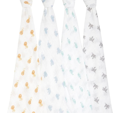 Organic Swaddles Animal Kingdom 4-Pack