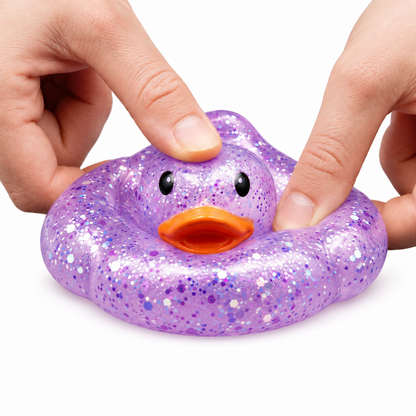 Glitter Squishy Duck Purple