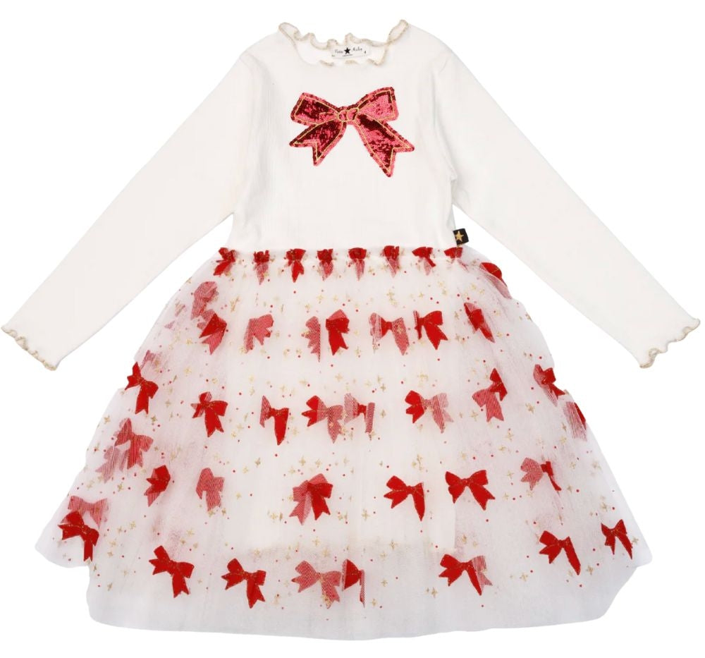 Evelyn Bow Tutu Dress Ivory