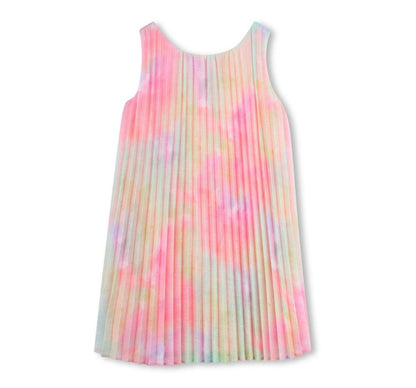 Sleeveless Pleated Multicolor Dress