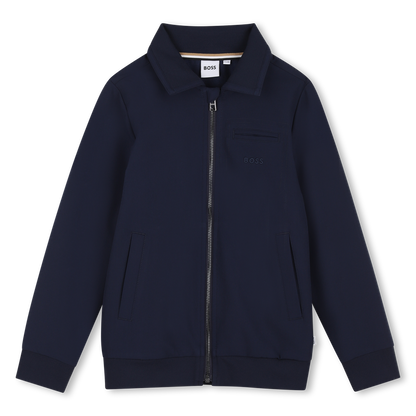 Zip Cardigan Jacket Navy