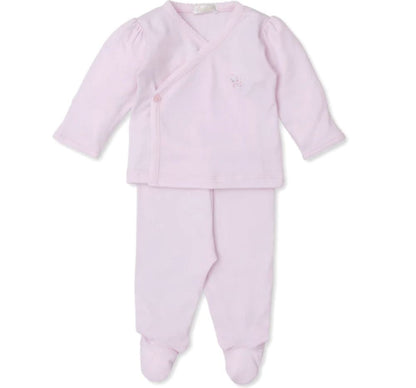 Footed Pant Set W/He Fleecy Sheep Pink