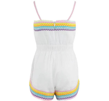 White Rainbow Summer Romper