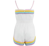 White Rainbow Summer Romper