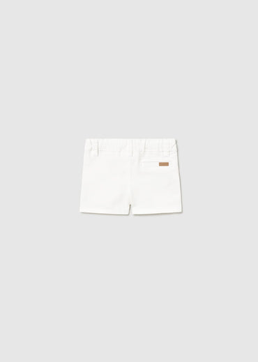 Pantalón Corto Sarga Basico Blanco