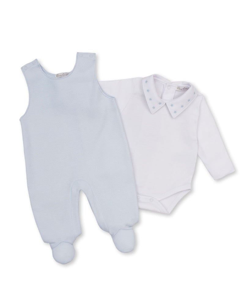 Jacquard Overall Set Mix Baby Blessings Lt. Blue