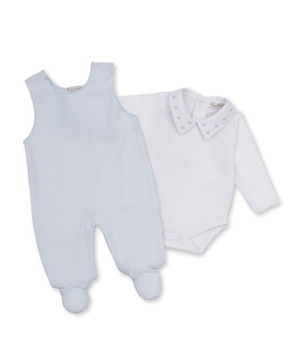 Jacquard Overall Set Mix Baby Blessings Lt. Blue