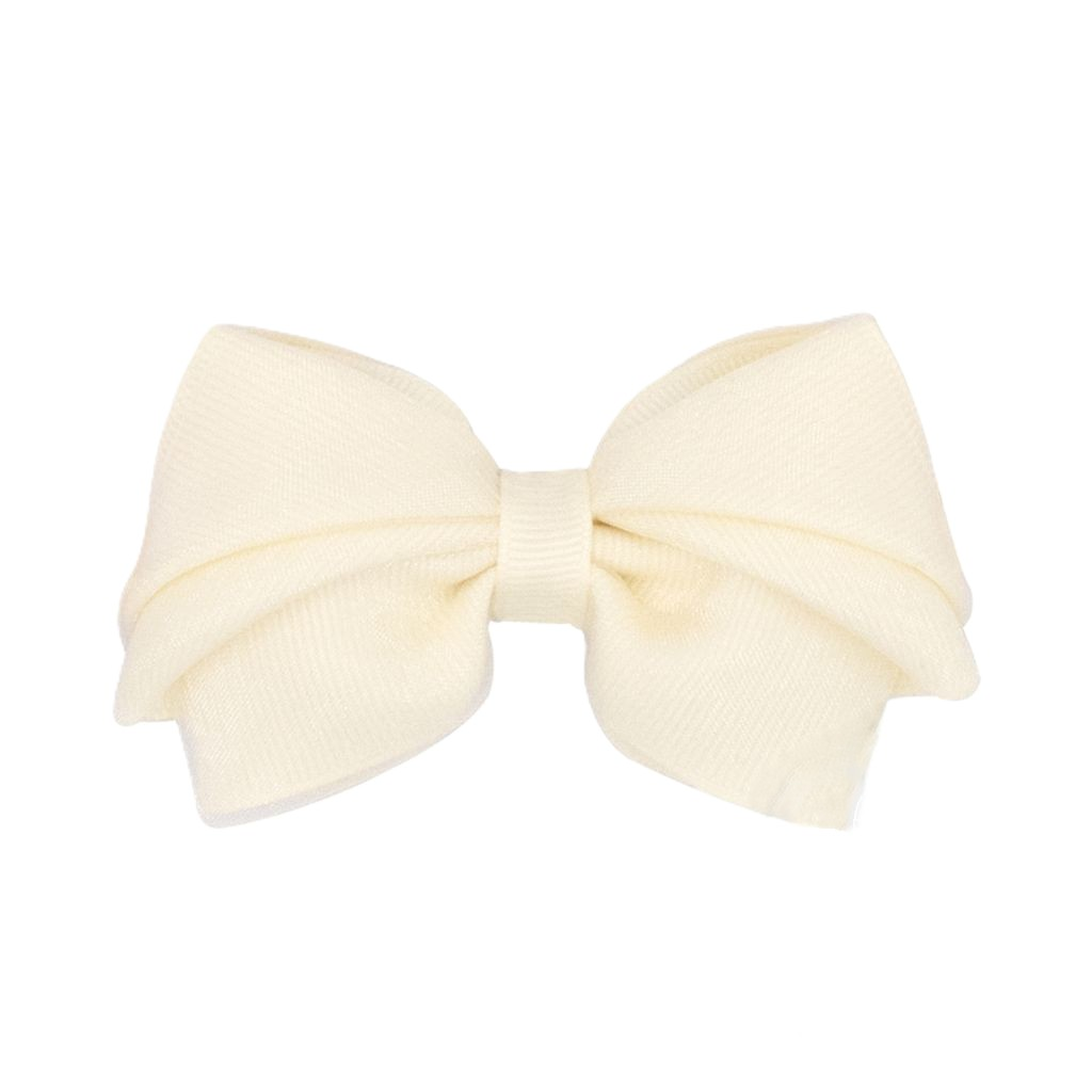 Sml Org/Gg Overly Pleated Off White Bow