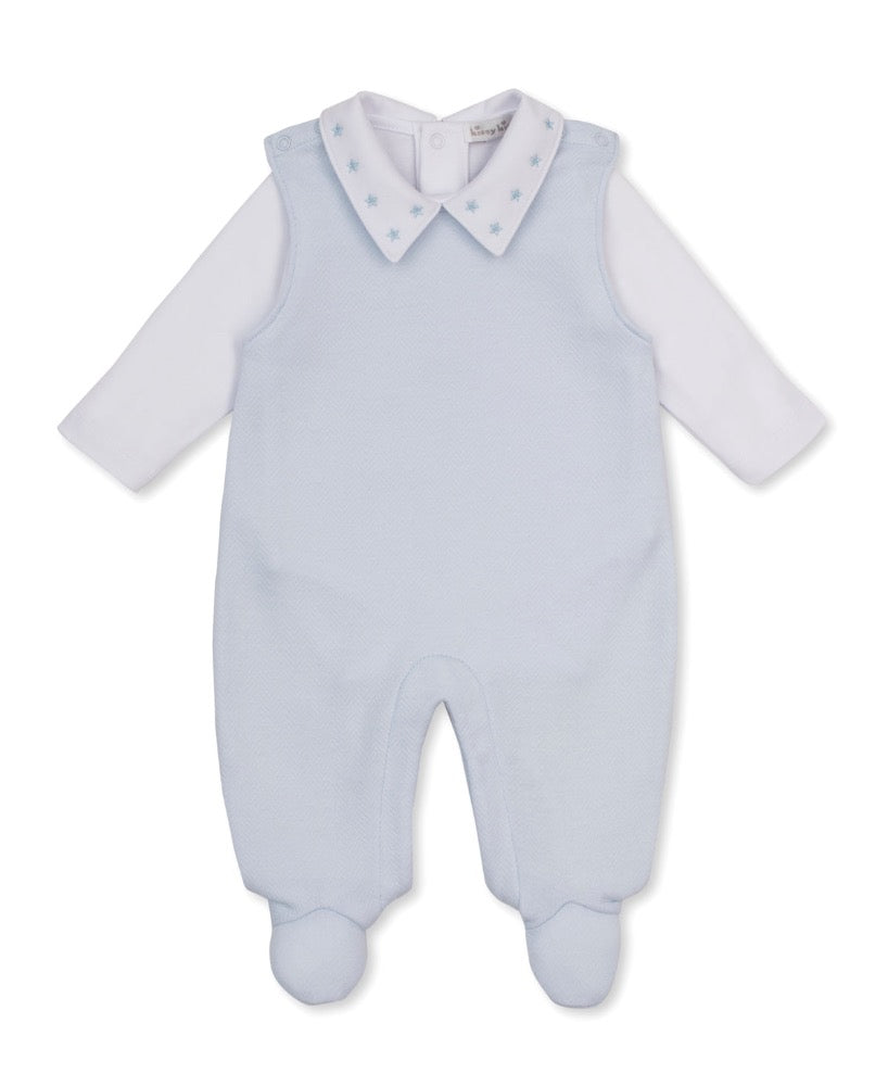 Jacquard Overall Set Mix Baby Blessings Lt. Blue