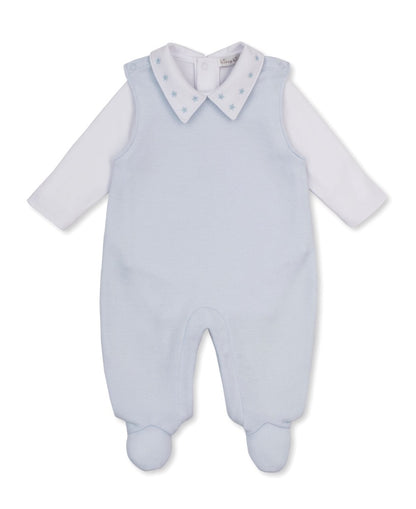 Jacquard Overall Set Mix Baby Blessings Lt. Blue
