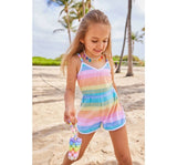 Pastel Ombre Beaded Hearts Romper