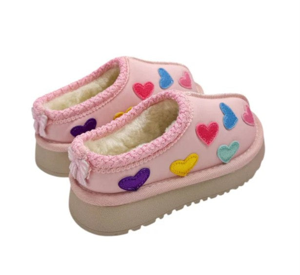 Candy Heart Sherpa Booties