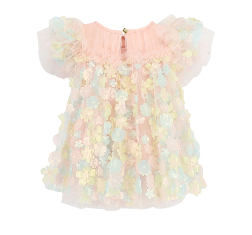 Marlowe 3D Multi Flower Tulle Baby Dress