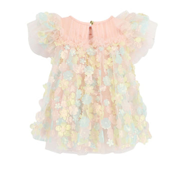 Marlowe 3D Multi Flower Tulle Baby Dress
