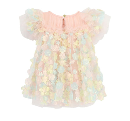 Marlowe 3D Multi Flower Tulle Baby Dress