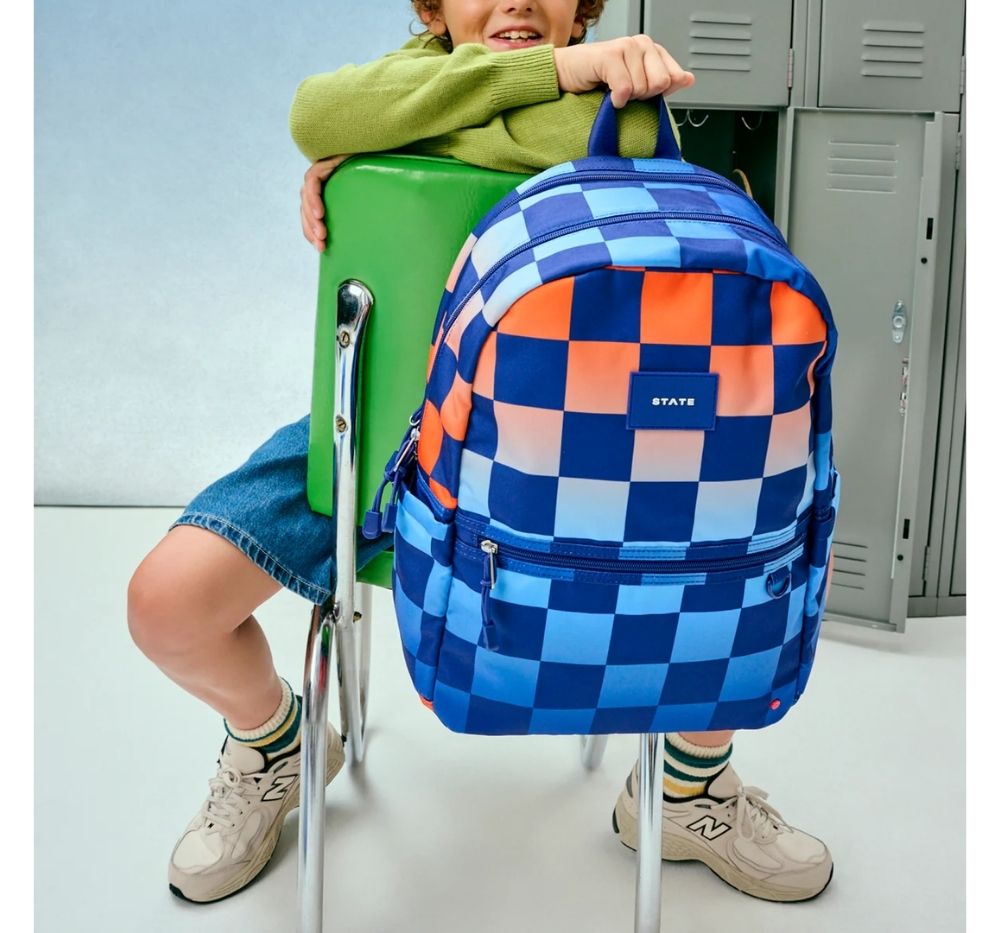 Kane Double Pocket Backpack  Checkerboard