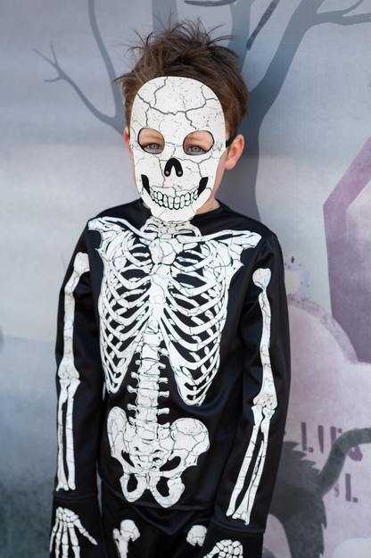 Glow in the Dark Skeleton Shirt Pants & Mask