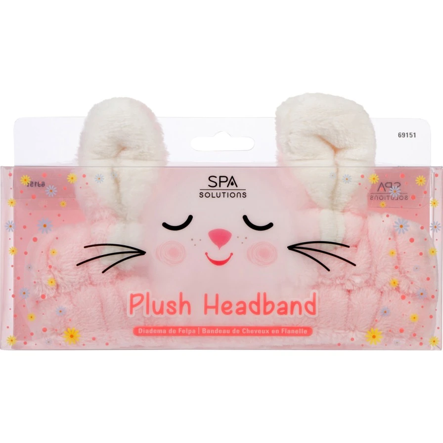 Plush Headband Pink Bunny
